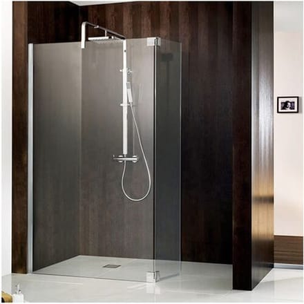 HSK Walk In Atelier front element with movable side panel,120 x 35 cm