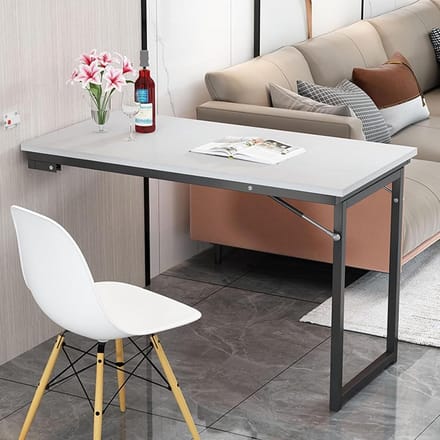 Klaptafel - Bureau Tafel - Ruimte Besparen - Wandmontage Ontwerp - 90x50cm - Houtkleur
