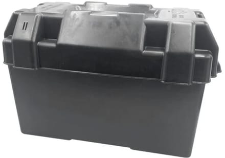 Accubak incl spanband - 19x27x20cm - zwart