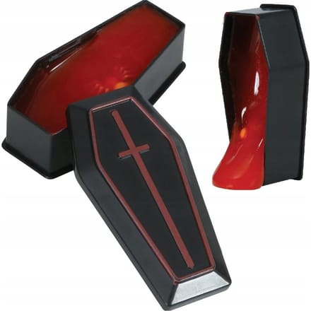 Doodskist Kist met Rode Gel Kunstbloed Halloween Gadget