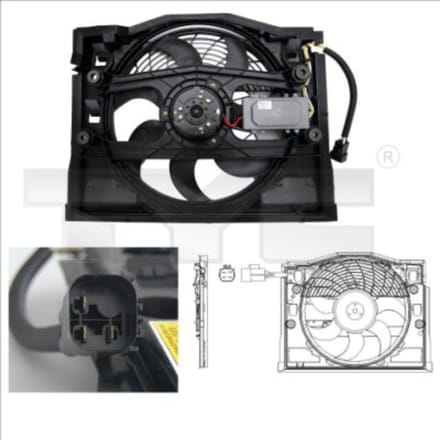 Koelventilatorwiel, motorkoeling TYC 803-0007