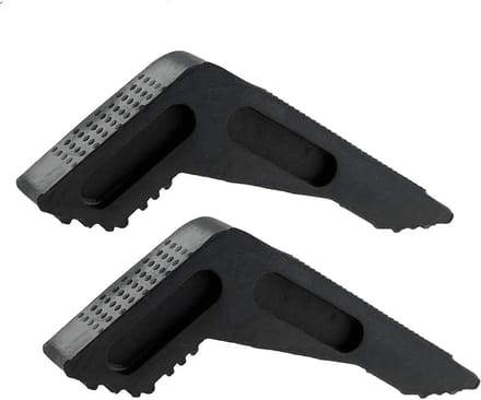 Hoge deurstopper - Deurwig - Deur openhouden - Niet-krassend rubber - 43 cm hoog - Zwart