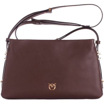 PINKO schoudertas Triplet Marrone Castano - Antique Gold bruine
