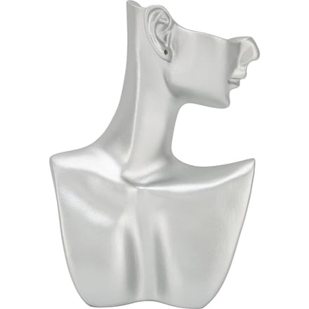 Sieraden Display Mannequin Hars Zilver Hoogglans Multifunctioneel Woondecoratie Oorbel Display Buste gray