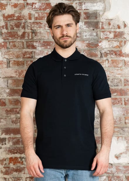 Lyle & Scott Embroidered polo shirt - dark navy white