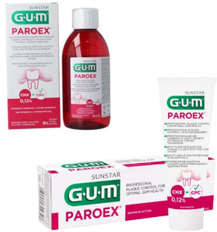 GUM Paroex 0.12% Chloorhexidine Mondspoeling + Tandpasta