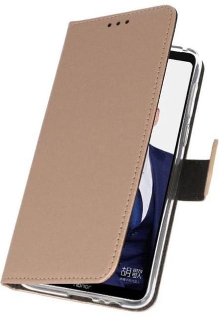 Booktype Telefoonhoesjes - Bookcase Hoesje - Wallet Case - Geschikt voor Huawei Note 10 - Goud