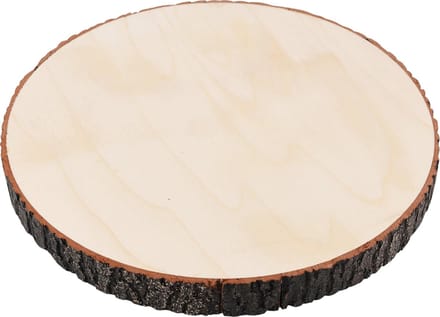 Dekoratief | Deco plankje rond, naturel, hout, 25x25x2cm | A245823