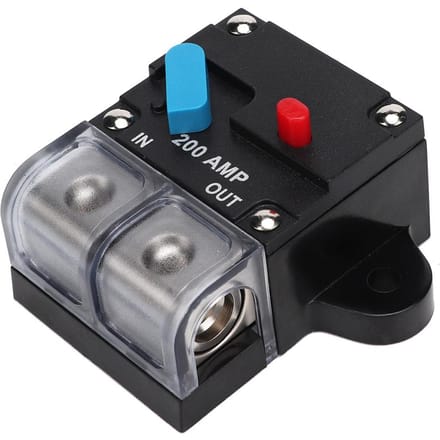 80A 300A Auto Resetbare Stroomonderbreker Zelfherstellende Zekering Handmatige Resetknop 200A gray