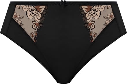 Elomi Teagan High Leg Brief - Black / Almond - Maat (EU) L