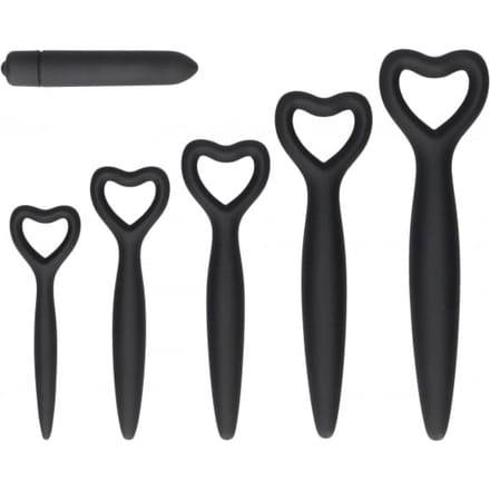 Hoogwaardige Siliconen vaginale dilatorset - zwart