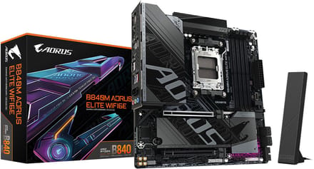 GIGABYTE B840M AORUS ELITE WIFI6E Moederbord - AMD B840 - AMD AM5 - DDR5 RAM - Micro-ATX