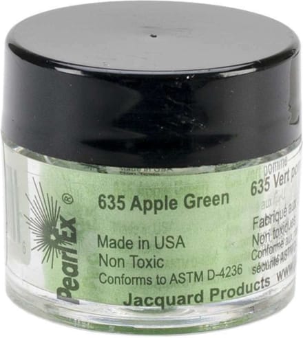 Jacquard pigmentpoeder Pearl Ex appelgroen 3 gram creatief.