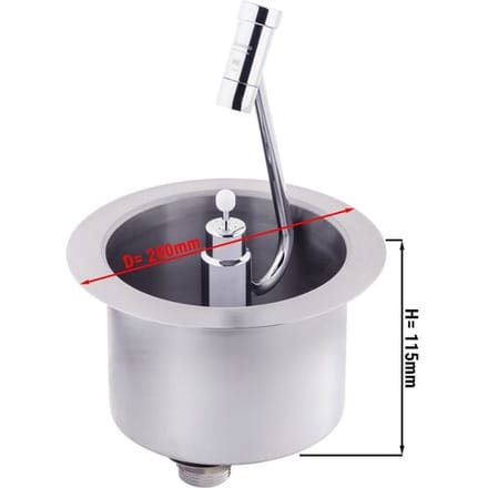 GGM Gastro Eisportioniererdusche mit Portioniererdusche & integr. Wasserstrahl-Regler Zilver