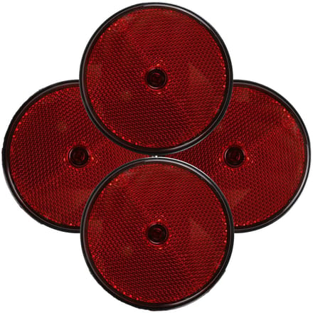 Benson Reflector - 4x - rood - schroefbevestiging - 85 mm - rond