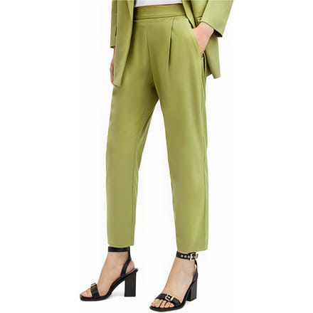 AllSaints Aleida Tri Trouser Olive Green Maat: 12 | Pantalons Outlet | Dames | Groen