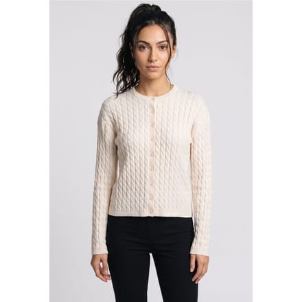 & Other Stories Es Ossi Cable Cardigan White Maat: M | Longsleeves Outlet | Dames | Wit