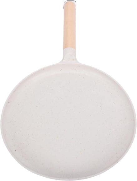 Pannenkoekenbakplaat - Koekenpan - Ontbijt Maken - Antiaanbaklaag - 24x41cm - Gebroken wit