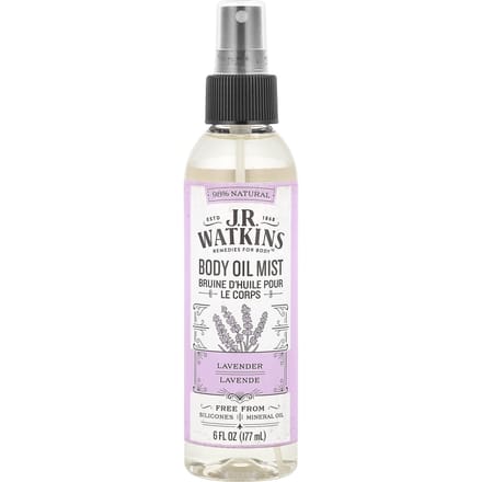 JR Watkins, Brume d'huile corporelle, lavande, 170 ml (177 ml) white