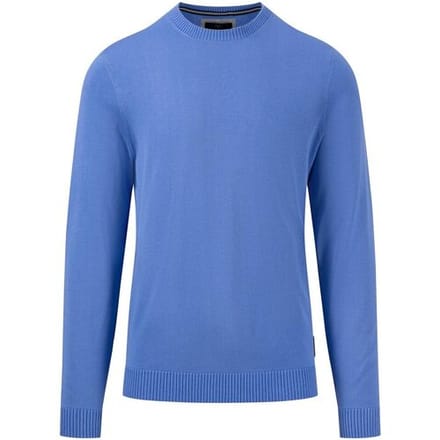 Fynch-Hatton Trui O-Neck Fine Knit Crystal Blue / male