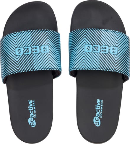 BECO badslippers - unisex - blauw/zwart - maat 37