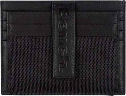 Bench Carbon Creditcardetui Leer 11 cm - 10 Sleuven - schwarz