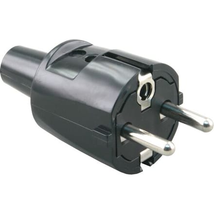 Toolstation Stekker RA PVC Zwart