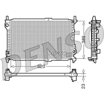Radiator, motorkoeling DENSO DRM10107