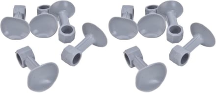 Wasmachine deurstopper - Rubberen stopper - Luchtcirculatie machine - Sterke zuignap - 10 stuks - Grijs