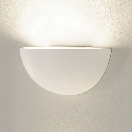 SLV Plastra 101 wandlamp, wit, gips, breedte 14 cm