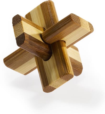 Eureka 3D Bamboo Brain Puzzle Doublecross