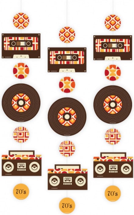 Hanging decoration - 70s (3pcs)