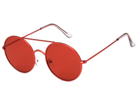 Zonnebril Retro Metaal Rond 2022 - Rood