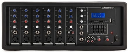 SubZero SZ-PMIX6-MP3 6-Kanaals Actieve Mixer, Digitale Mediaspeler