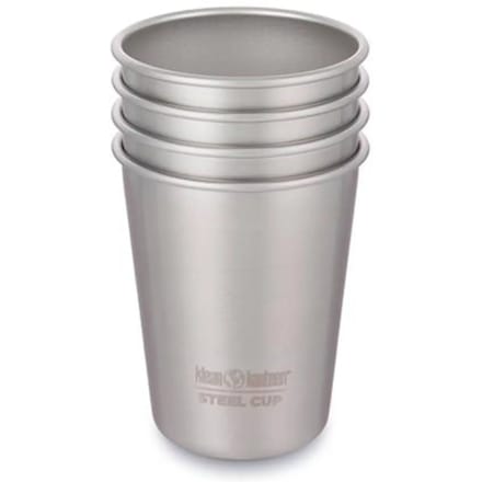 Klean Kanteen Pint 296ml - 4 Pack Brushed Stainless