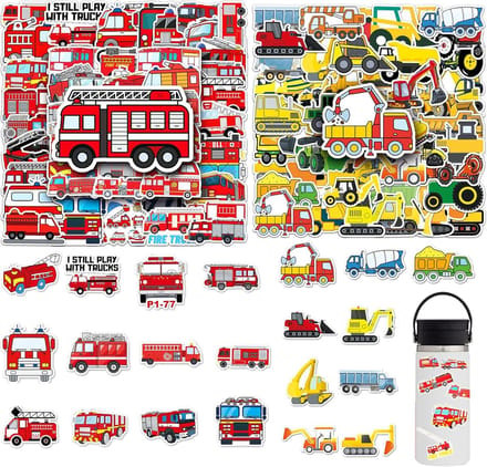 SolidKeus - 100 Stuks Brandweer Stickers van Waterproof PVC