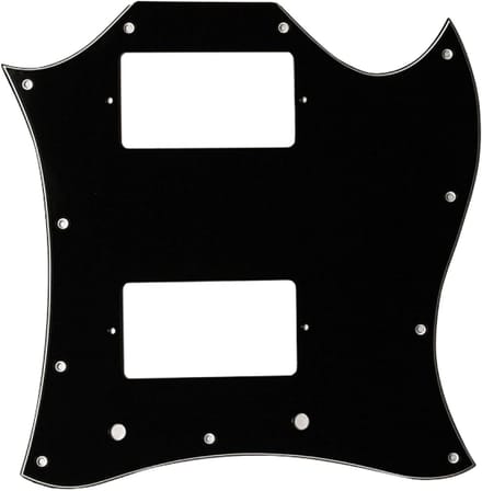 Göldo Pickguard Double Cut, 3-ply zwart - Pickguard