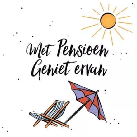 Wenskaart Huwelijk - Met Pensioen Geniet Ervan - Met Envelop