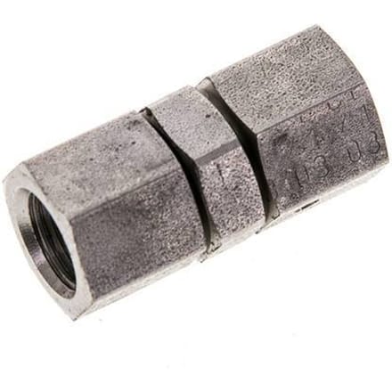 Rechte Verloopnippel G1/8'' Binnendraad Hoge Druk RVS  60° Conus  575bar Hydrauliek