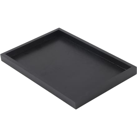 Rechthoekige Vorm Massief Hout Thee Koffie Snack Eten Serveerblad Bord Restaurant Dienbladen 22*12*2cm black