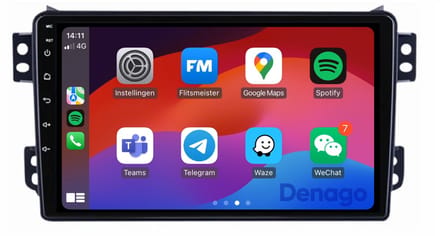 CarPlay autoradio geschikt voor Suzuki Splash | 2008 t/m 2015 | Android 13 | Draadloos Apple CarPlay & Android Auto | 2GB + 32GB | QuadCore processor | Denago DNG-A244 | 2025 model | 2008 2009 2010 2011 2012 2013 2014 2015 | Bluetooth & Wifi