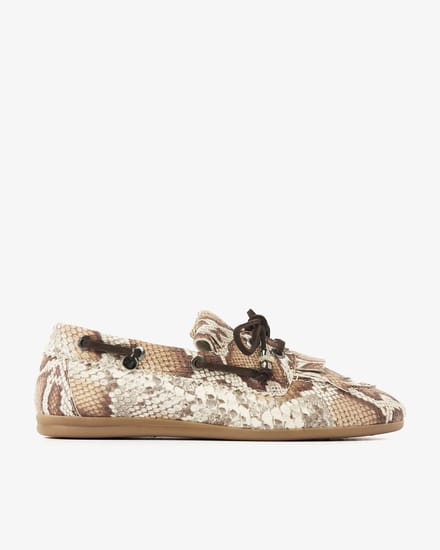 VIA VAI June Loua Mocassins dames - Leer - Cognac - Maat 39