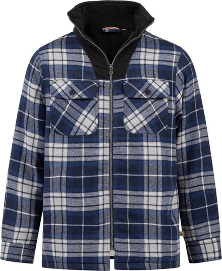 Peter Gevoerd Flanel Vest Blue/Black Check Heren