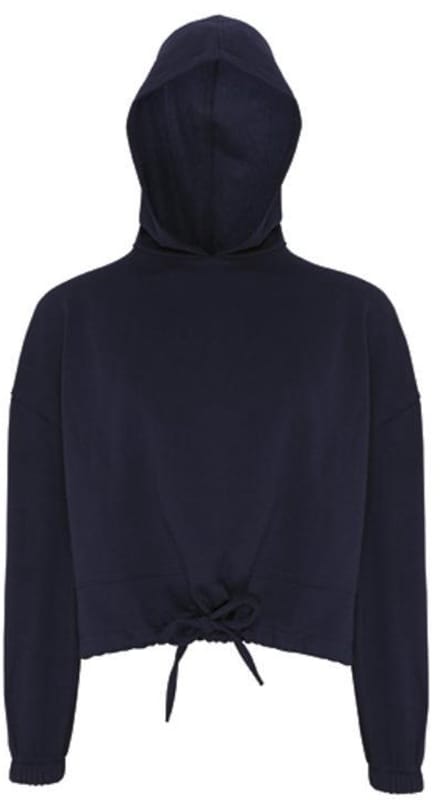 TriDri - Cropped Oversized Dames Hoodie - Navy maat S/M