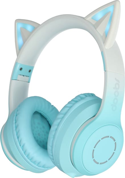 Cathy Kinder koptelefoon Bluetooth | Katoor LED Draadloos | turquoise