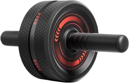 Buikspierwiel - Kern trainer - Core training - Automatische rebound - 18 cm breed - Zwart