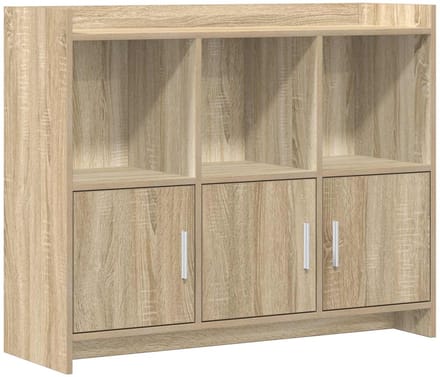 vidaXL - Dressoir - Sonoma - Eiken - 98,5 - x - 33 - x - 80 - cm - Bewerkt - hout