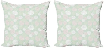 ABAKUHAUS Mint Kussenhoes Set – 2x45x45 cm – Dubbelzijdig bedrukt – Multicolor