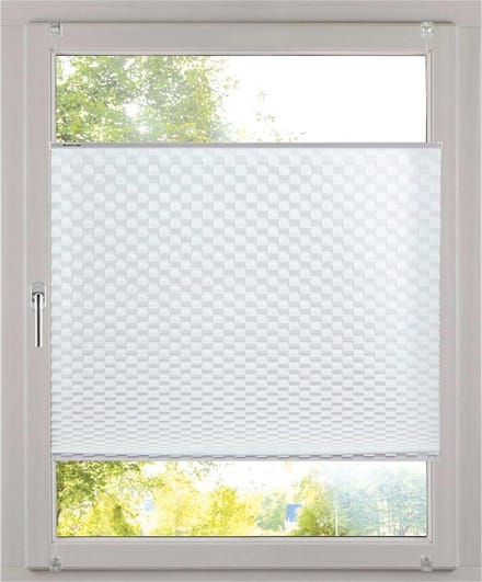 Geplooide jaloezie - Plissé gordijn - Raam decoreren - 3D-effect lichtspel - 80 x 210 cm - Wit