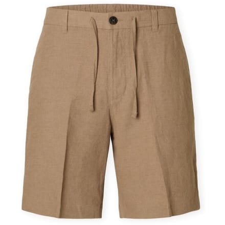 Korte Broek Selected Noos Regular-Leroy Linen Shorts - Caribou